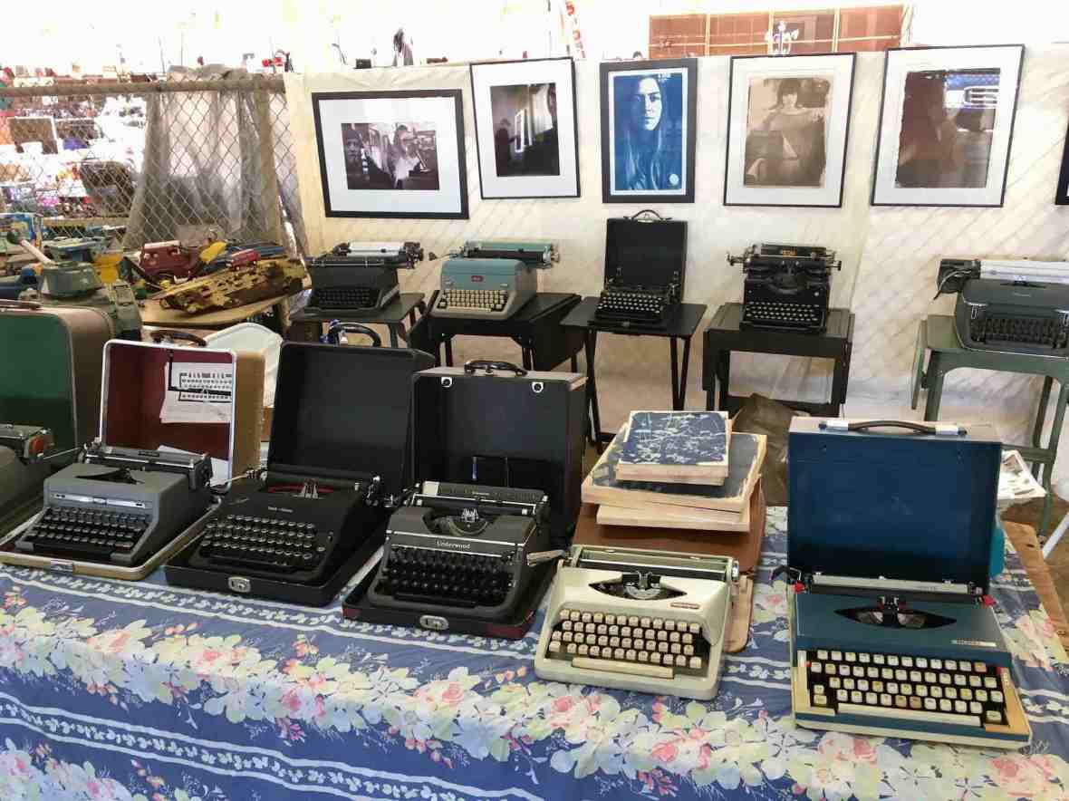 A plethora of nice vintage typewriters & film photography portraits at the Nashville Flea Market