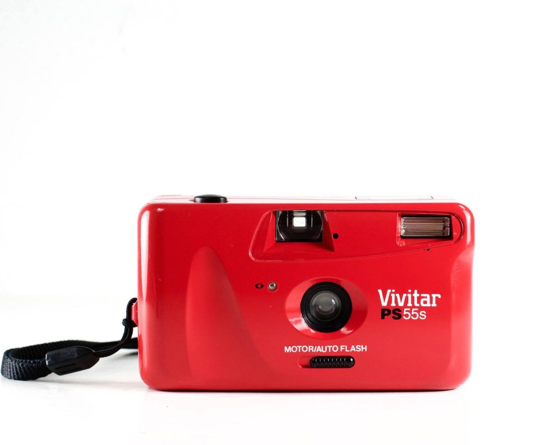 Red Vivitar PS55s 35mm Film Camera