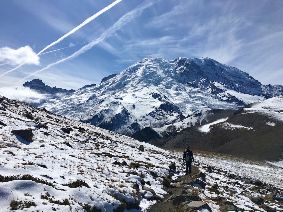Trail between Second and Third Burroughs in Mount Rainier National Park