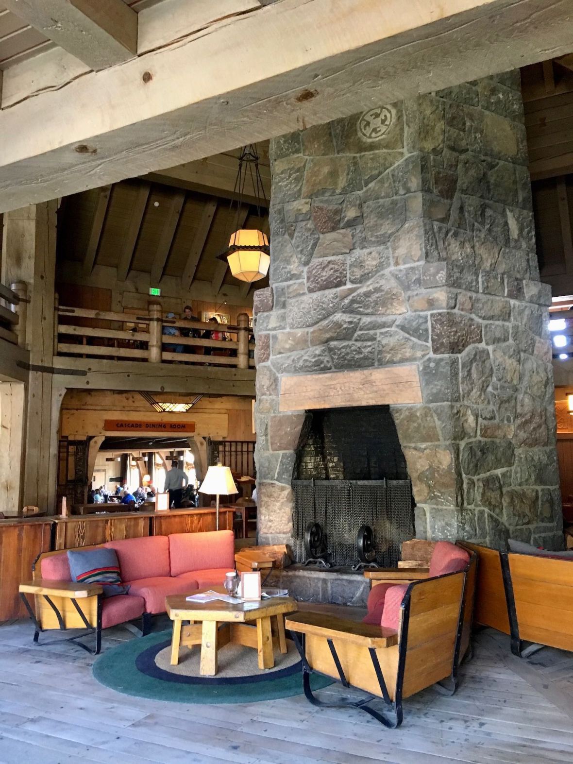 Interior of Timberline Lodge in Mt. Hood, Oregon