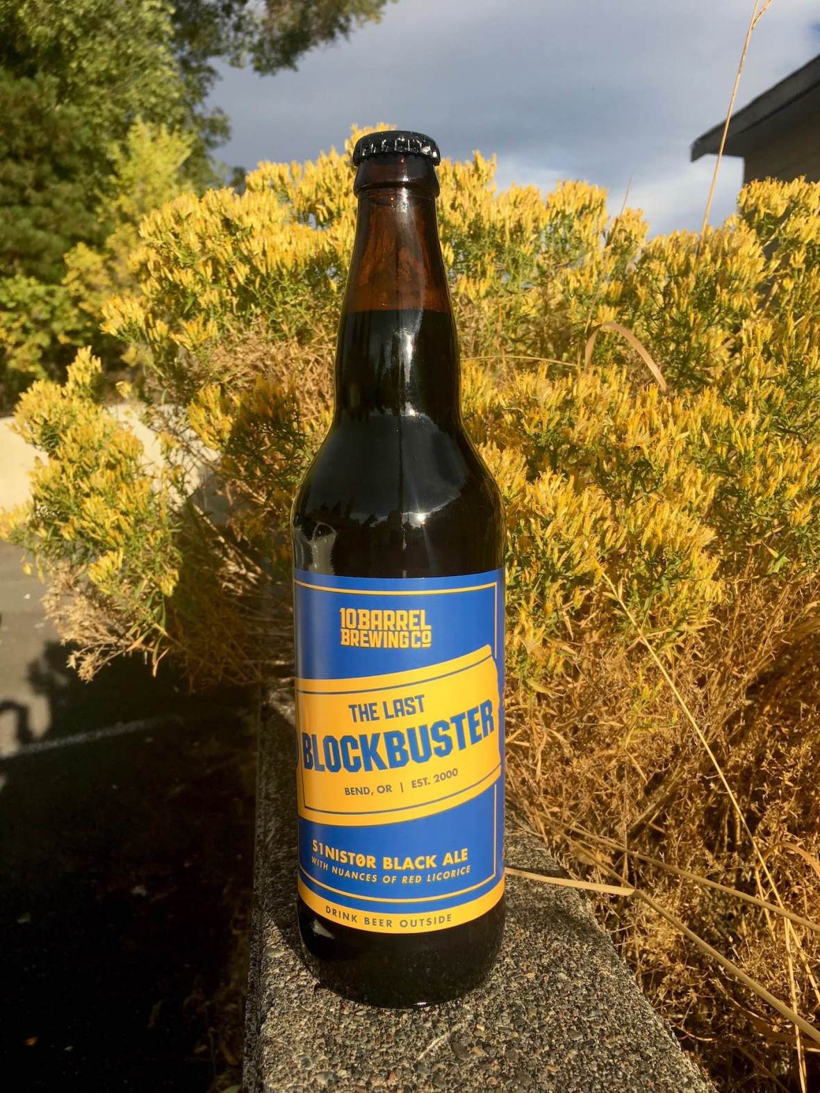 The Last Blockbuster limited release S1nist0r Black Ale from 10 Barrel Brewing Co