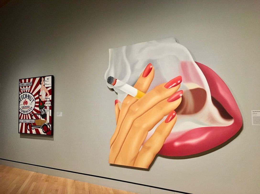Smoker #9 painting by Tom Wesselmann at Crystal Bridges Museum in Bentonville, Arkansas
