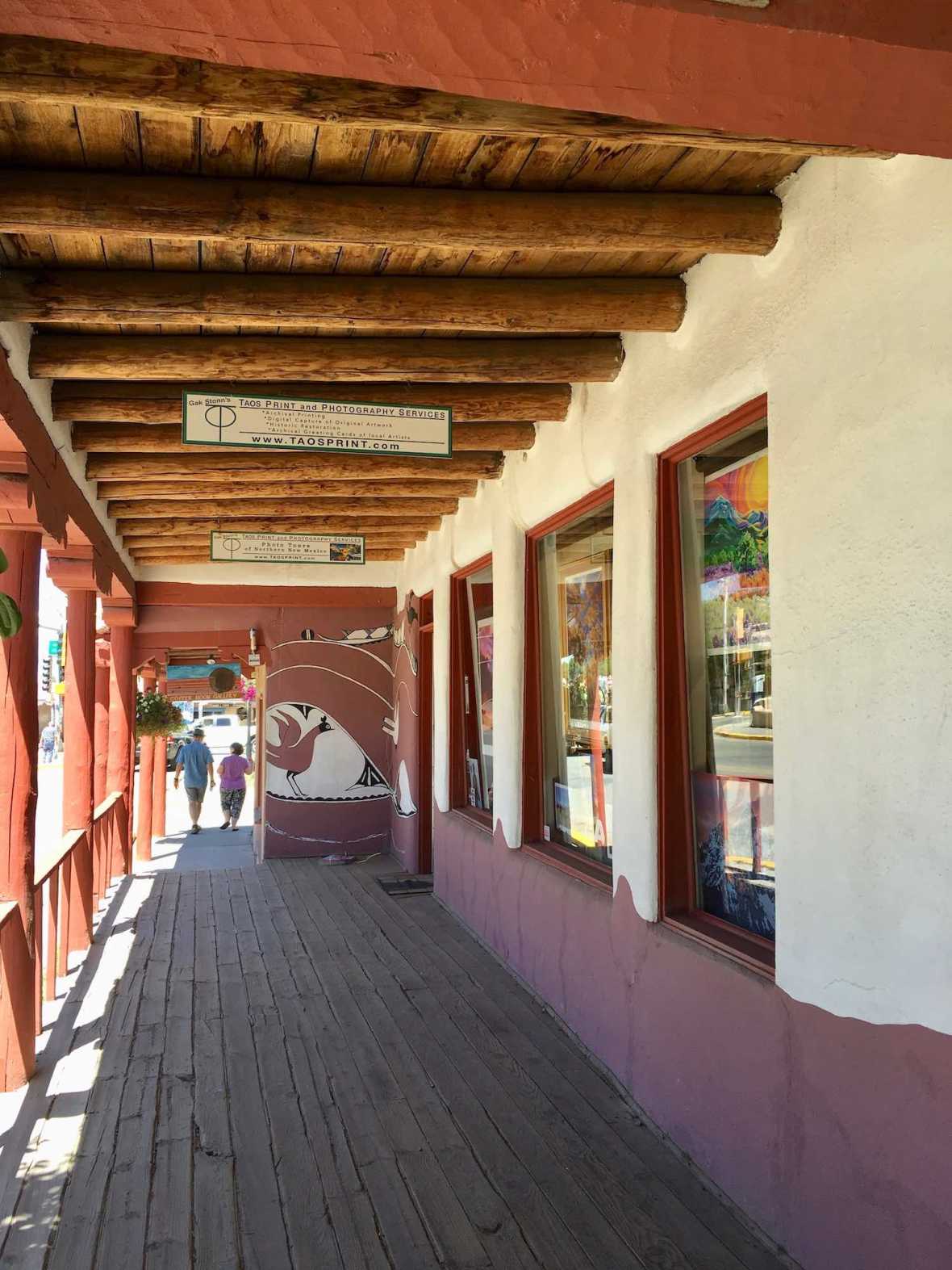 Taos Print and Photography Services Mural in downtown Taos, New Mexico