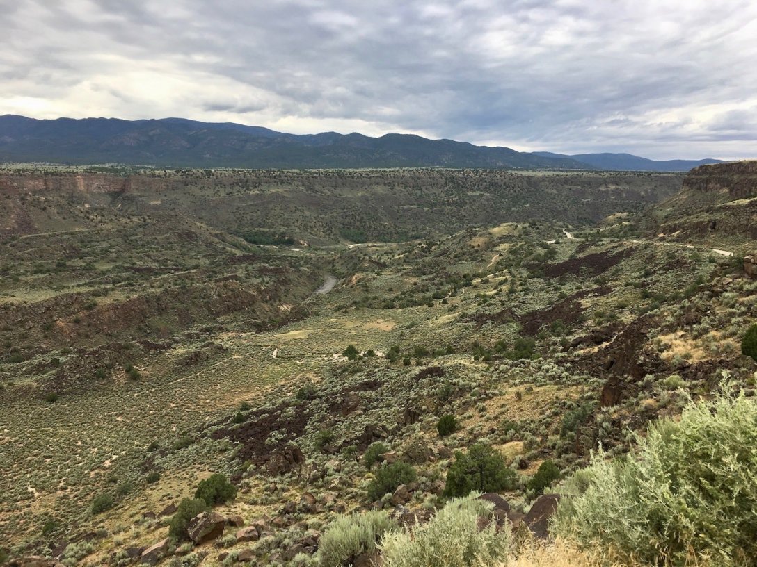 View of the Rio Grande halfway up the gorge on NM-570 in Orilla Verde Recreation Area